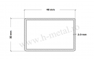 Teava rectangulara zincata 40x30x2 mm 1